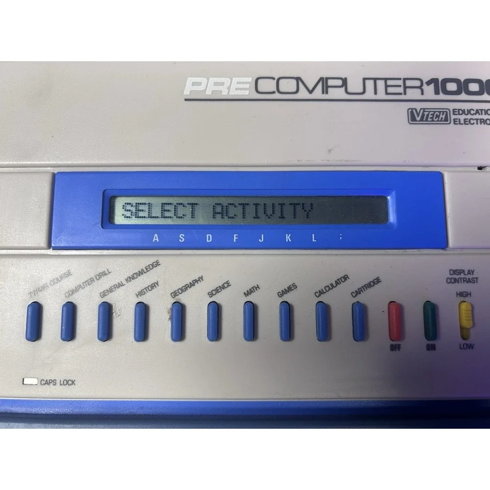 VTech PreComputer 1000 Vintage Learning Computer w/ Speller Cartridge Tested